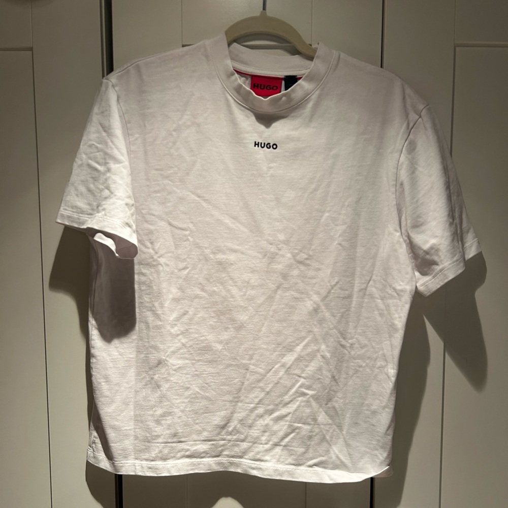 HUGO high neck white t-shirt | size xs